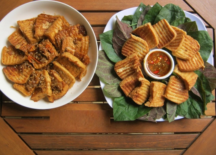 Lá mơ rán đậu