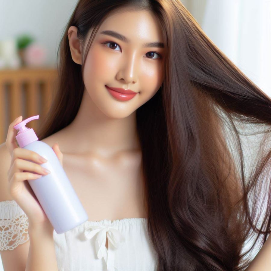Thực hiện việc chăm sóc tóc bằng cách đắp mặt nạ hoặc dùng sản phẩm dưỡng tóc đều đặn là cách bảo vệ tóc khỏi tác động của mùa hè