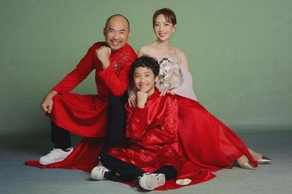 Gia đình Tiến Luật và Thu Trang. 