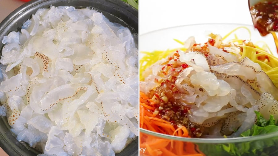Sứa cần sơ chế kỹ trước khi làm nộm để không bị tanh.