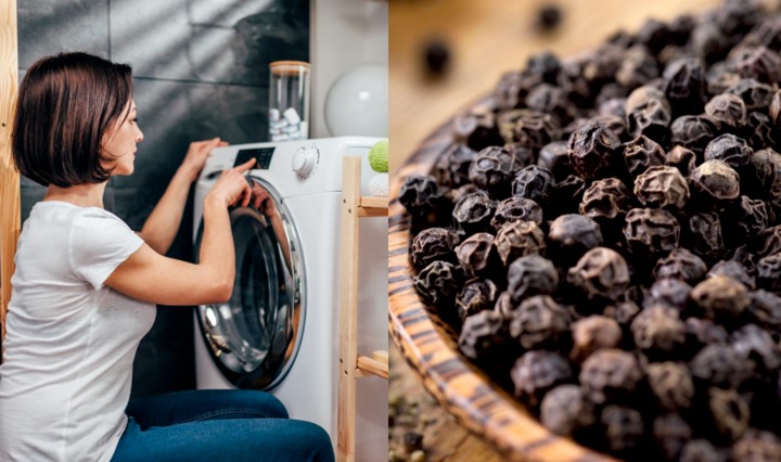 Hạt tiêu có đặc tính mài mòn, giúp loại bỏ những vết cặn xà phòng và bột giặt bám trên quần áo. Những vết cặn này thường là nguyên nhân gây ra hiện tượng phai màu.    
