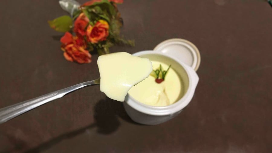 Trứng hấp với sữa mềm mịn