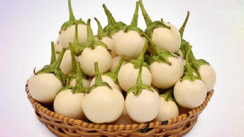 Nên chọn mua những quả cà pháo có vỏ ngoài căng bóng và màu trắng sáng.