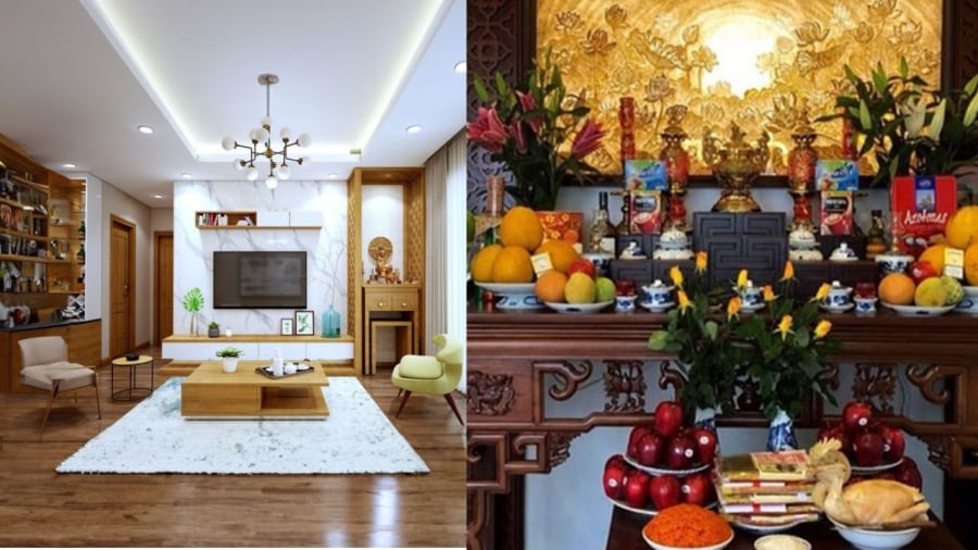 Trong phong thủy ánh sáng rất quan trọng nhưng ánh sáng phòng khách và phòng thờ là khác nhau