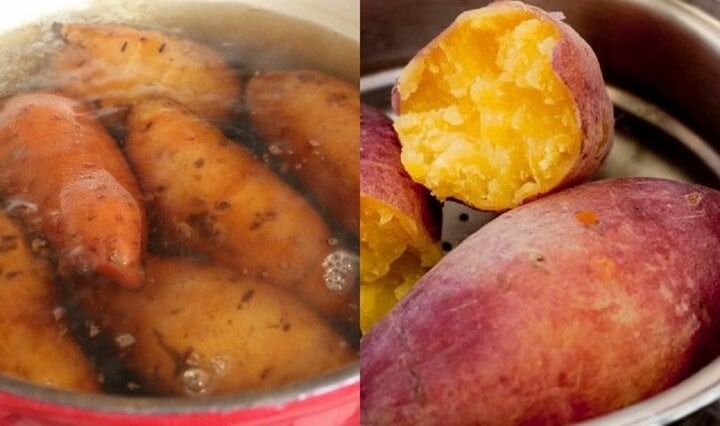Khi bạn mua khoai lang về, bạn không nên đem rửa rồi luộc ngay mà nên để khoai ở nơi khô ráo, thoáng mát trong vài ngày để giảm bớt độ ẩm.