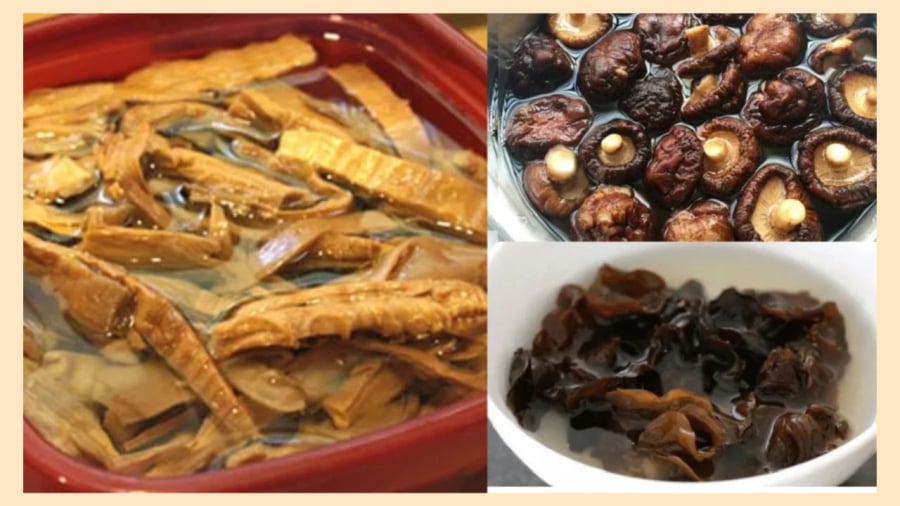 Cách ngâm măng, mộc nhĩ, nấm hương 
