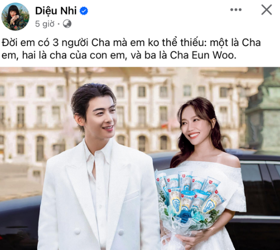 Diệu Nhi đu idol Cha Eun Woo.