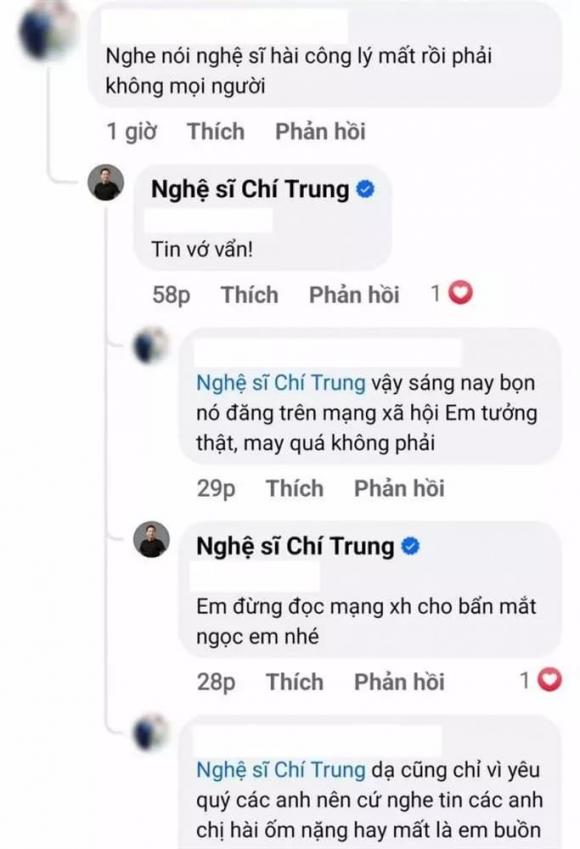 Chí Trung đáp cực gắt.  