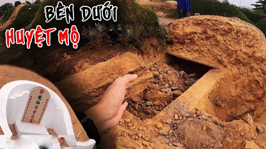Phần mộ được núi nâng đỡ tạo nên thế phong thuỷ tốt