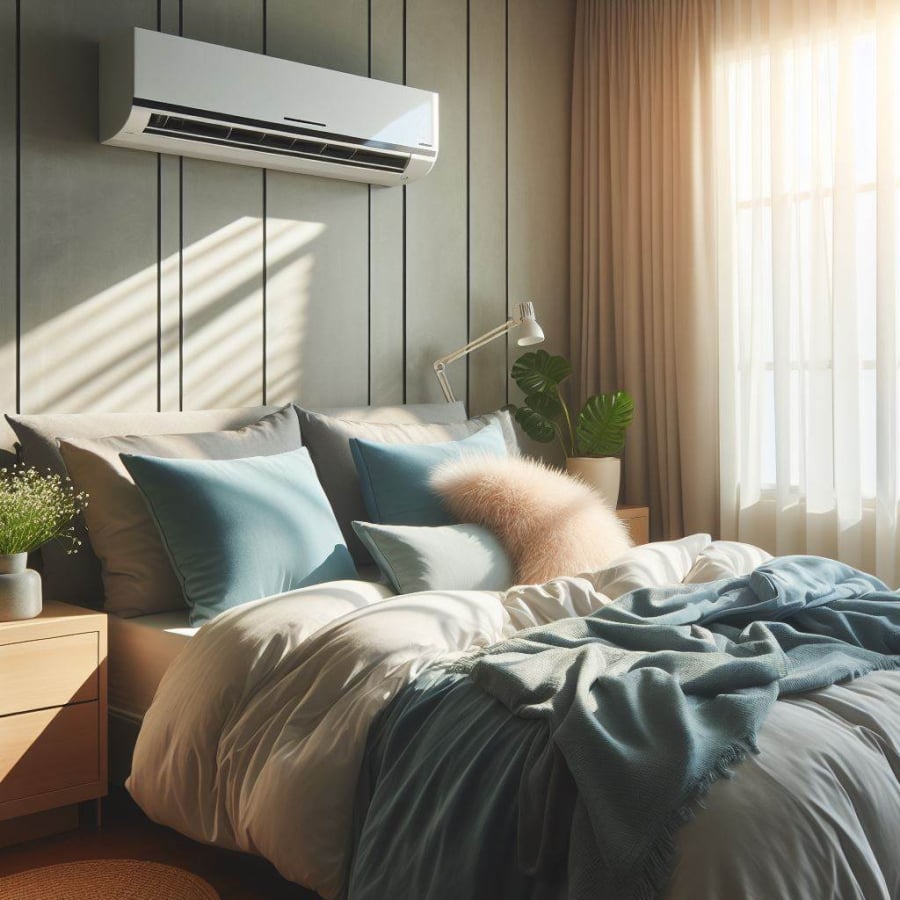 Trong lĩnh vực phong thủy, việc bố trí máy điều hòa trong phòng ngủ cần tránh một số vị trí nhất định để không phạm phải điều cấm kị