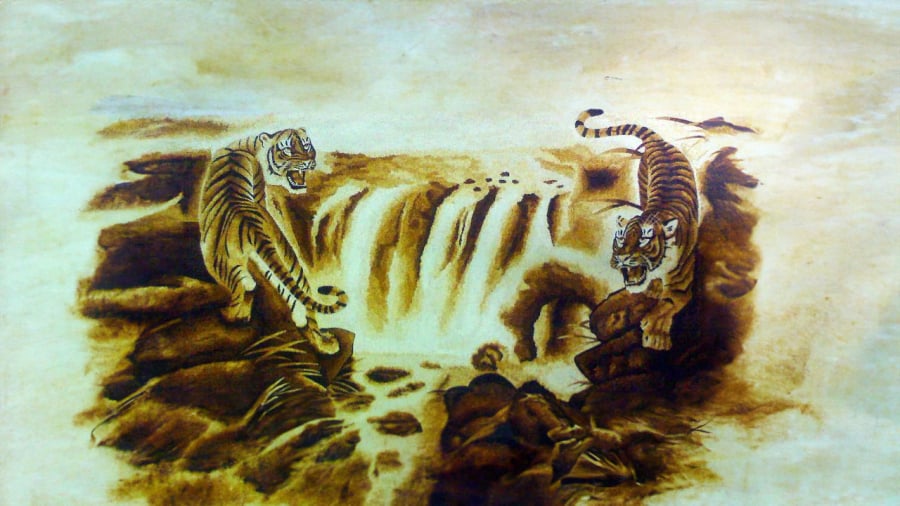 Cần tránh treo tranh thú dữ trong phòng thờ