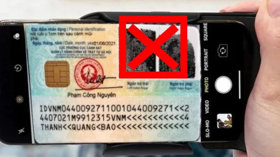 Khkoong để lộ thông tin cá nhân trên thẻ CCCD
