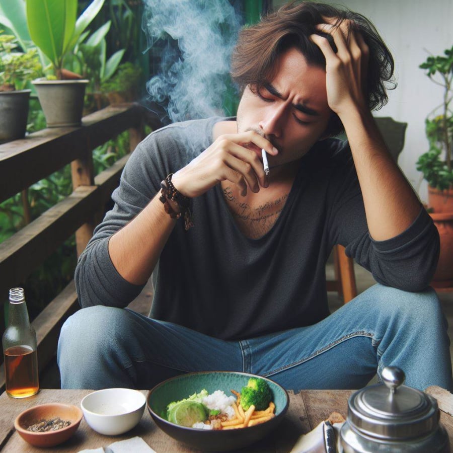 Việc sử dụng thuốc lá gây ra các tác động tiêu cực lên hệ tiêu hóa cũng như sức khỏe nói chung