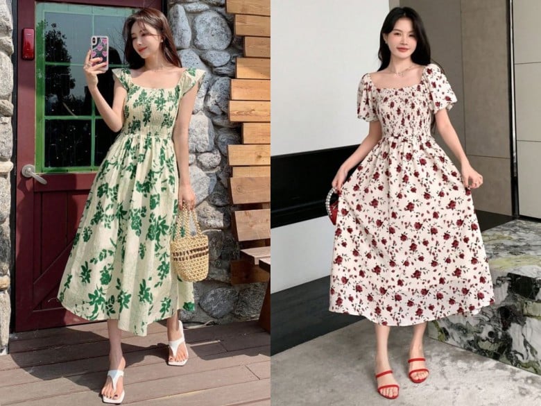 Những chiếc đầm hoa mang màu sắc sặc sỡ sẽ giúp bạn tự tin khoe cá tính giữa cái nắng oi ả.