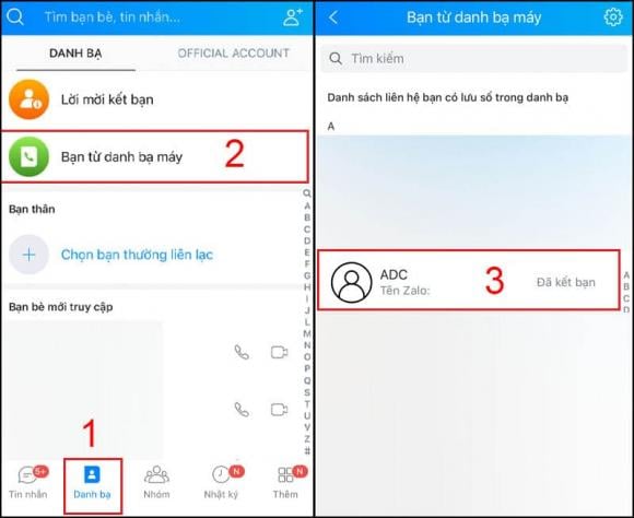 Lấy số điện thoại từ Zalo trên điện thoại    