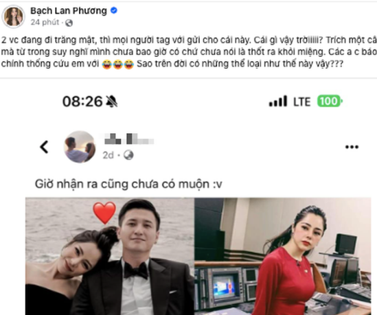 Bạch Lan Phương bức xúc với những thông tin sai sự thật.    