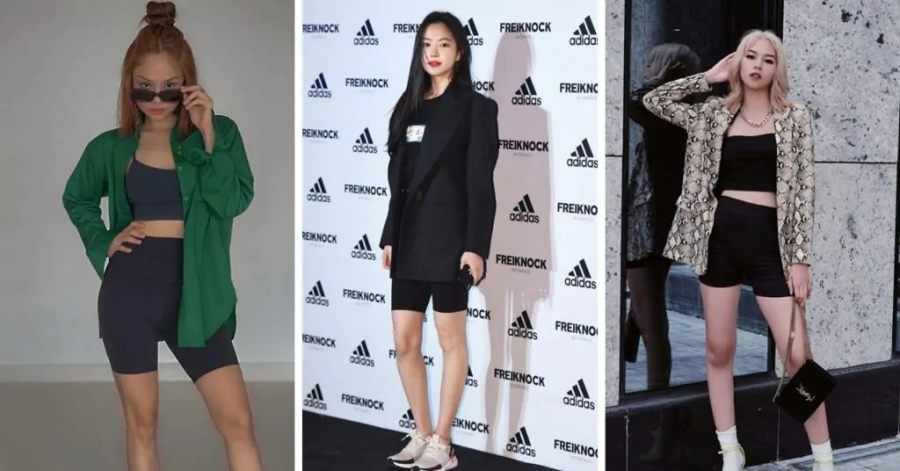 Mix áo sproty bra cùng một chiếc biker shorts cá tính