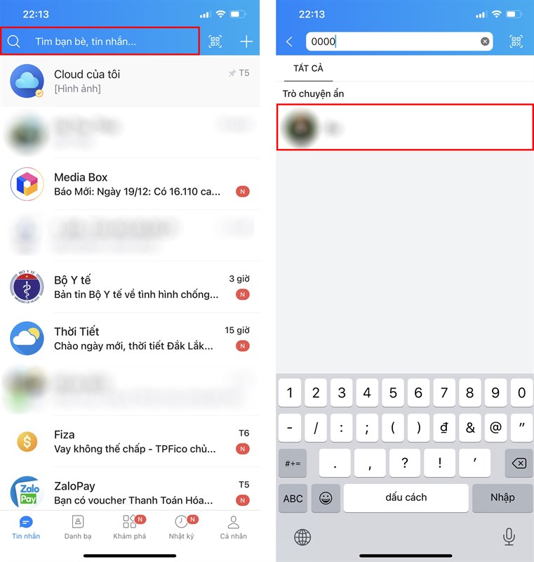 Tìm qua Password tin nhắn ẩn trên Zalo là cách dễ làm nhất  