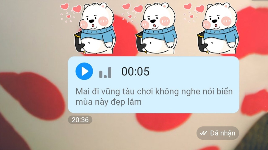 Việc chuyển tin nhắn thoại thành văn bản giúp trò chuyện dễ dàng hơn. 
