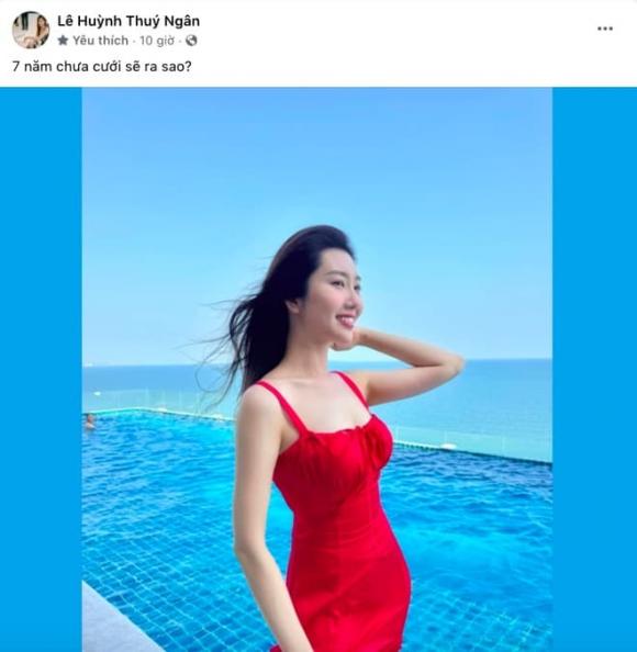 Thúy Ngân than thở một câu về tình yêu.  