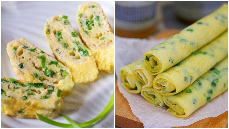 Trứng rán lá hẹ tốt cho sức khỏe giải độc 
