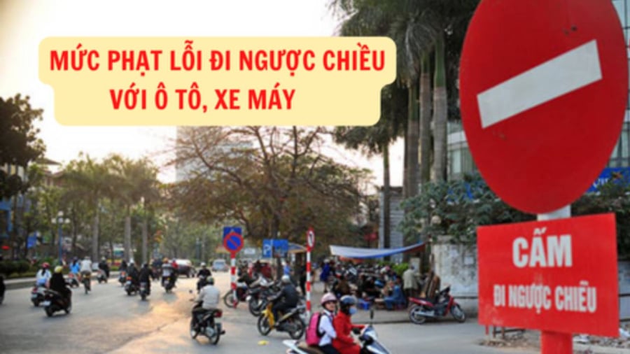 Đi xe máy vào đường ngược chiều bị xử phạt như thế nào?