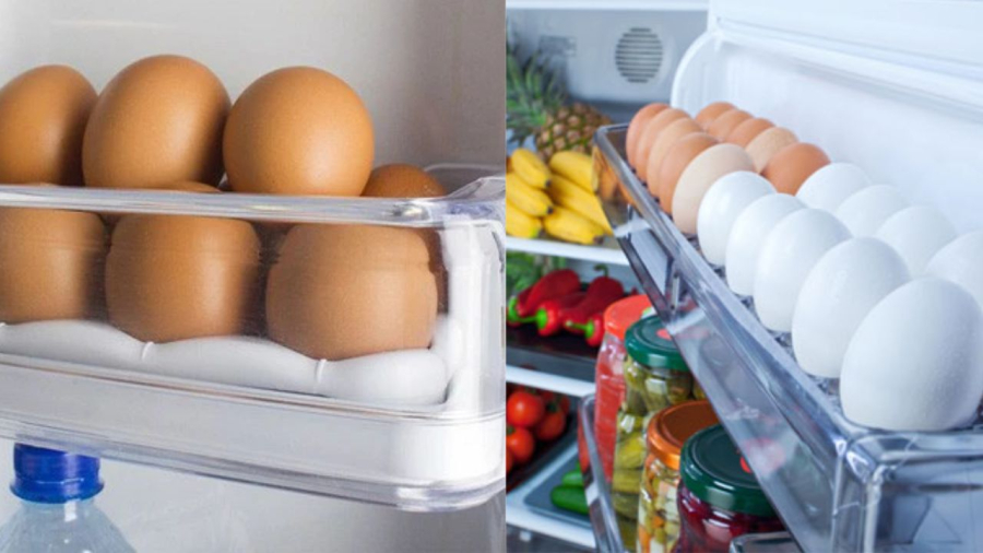 Cánh tủ lạnh không phải là nơi nên bảo quản trứng