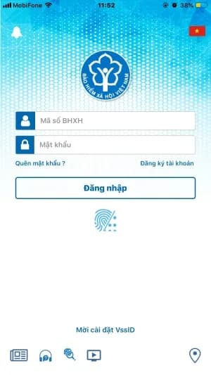 Đăng nhập vào tài khoản VssID của bạn để kiểm tra thông tin giá trị thẻ BHYT