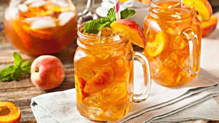Nước uống trà đào cam sả