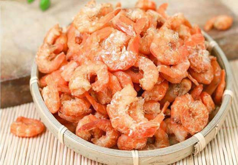 Thanh phẩm tôm khô đi đã phơi, sấy xong rất ngon, màu sắc đẹp