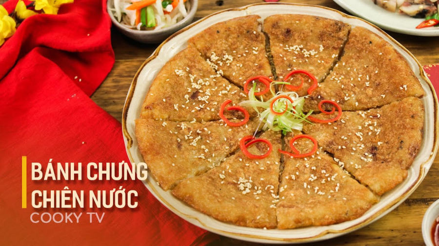 Rán bánh chưng bằng nước lọc 