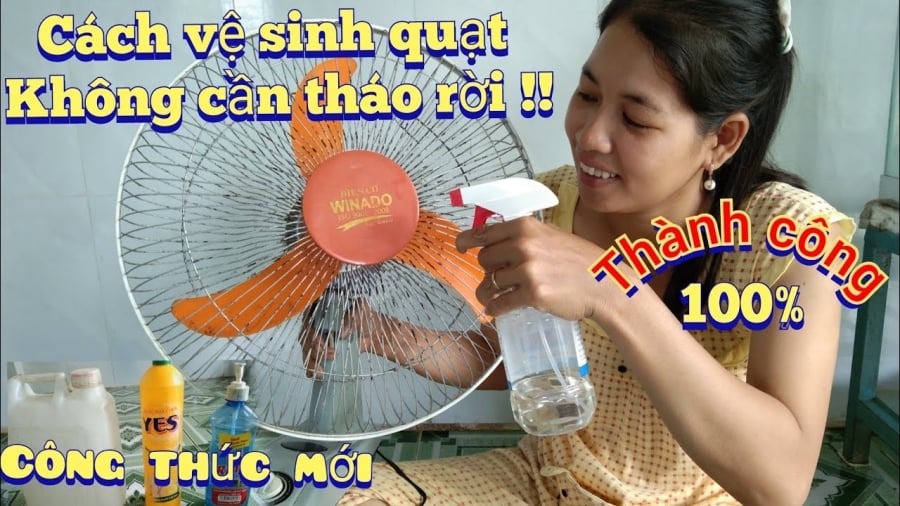 Mẹo làm sạch quạt điện không cần tháo khung nhanh chóng với nước tự pha chế