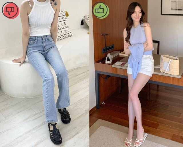 Kiểu giày này tạo cảm giác thô kệch.