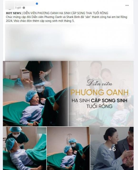 Xôn xao khoảnh khắc Phương Oanh trong phòng sinh