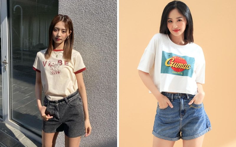 Style này của Tzuyu thu hút mọi ánh nhìn và khoe trọn đôi chân thon dài. 
