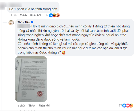 Thủy Tiên đáp trả khi bị nghi xây nhà từ tiền từ thiện