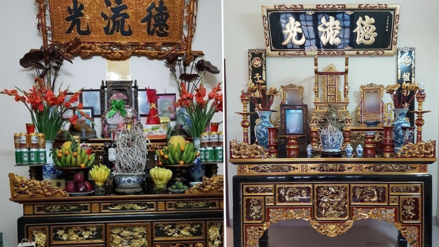 Theo phong thủy, bàn thờ nên tránh để ở vị trí ngược hướng nhà.