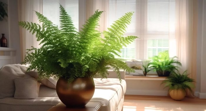 Cây dương xỉ Boston có khả năng hấp thụ các chất gây ô nhiễm không khí trong nhà chủ yếu phát ra từ nấu nướng, hút thuốc, mỹ phẩm, sơn...