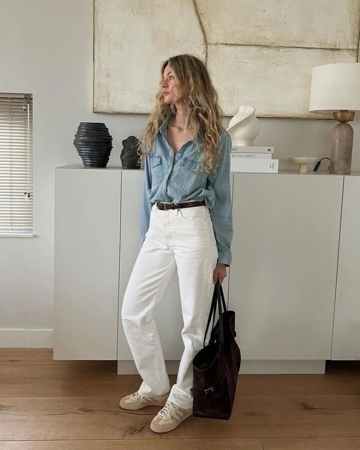 Quần jeans trắng thuyết phục nhất mùa này.