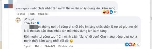 Thủy Tiên lên tiếng đáp trả bình luận kém duyên