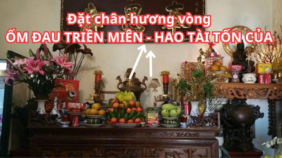 Chân hương vòng không thích hợp cho ban thờ gia tiên