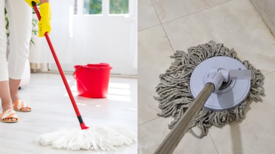 Cây lau nhà bị bẩn cũng khiến nhà có mùi tanh khó chịu.
