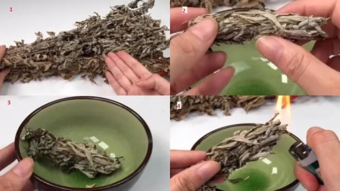 Xông nhà bằng ngải cứu khô xua đuổi muỗi và côn trùng cực hiệu quả