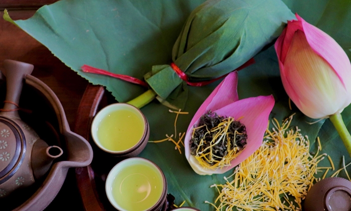 Ướp trà sen cũng lắm công phu