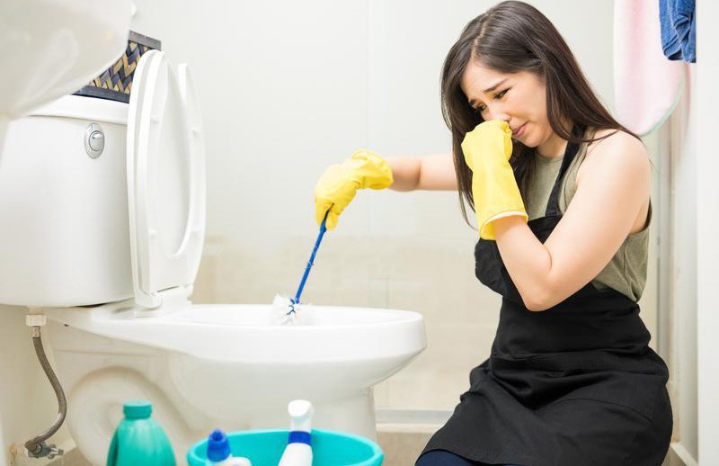 Ban đầu, nhà vệ sinh chỉ phát ra mùi nhẹ và chỉ lan rộng trong phạm vi hẹp xung quanh.
