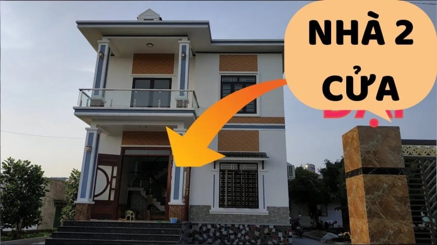 Xây nhà có 2 cửa chính