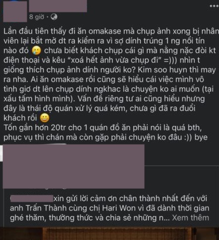 Bài đăng của cô gái