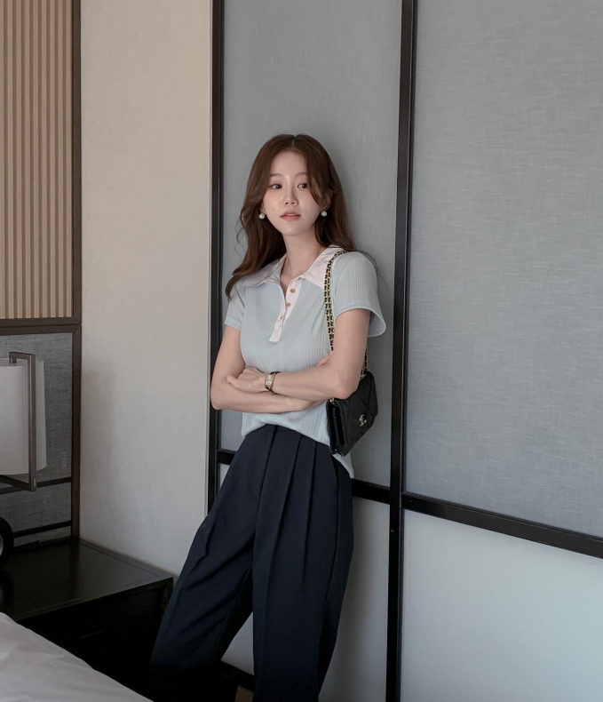 Các nàng nên ưu tiên quần âu ống suông để giúp vẻ ngoài thanh lịch, sang xịn mịn nơi công sở.