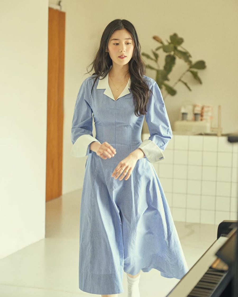 Mẫu váy sơ mi kẻ sọc xứng đáng bổ sung vào tủ đồ để đảm bảo 