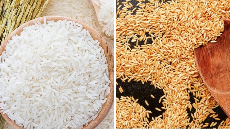 Gạo được rang vàng, dậy mùi thơm rồi đem xay mịn để tạo thành thính gạo rang.